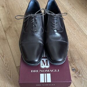 Bruno Magli Dark Brown Leather Oxfords